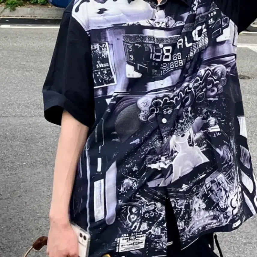 [BUNJANG] Palace Pachinko Short Sleeve Shirt Black / 팔라스 파친코 반팔 셔츠 블랙