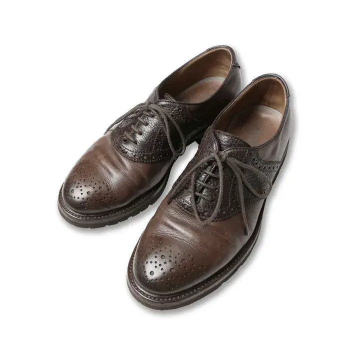 [BUNJANG] Brunello Cucinelli Brown Leather Suede Combi Wing-Tip Shoes / 브루넬로 쿠치넬리 [Brunello Cucinelli] 콤비 윙팁 슈즈