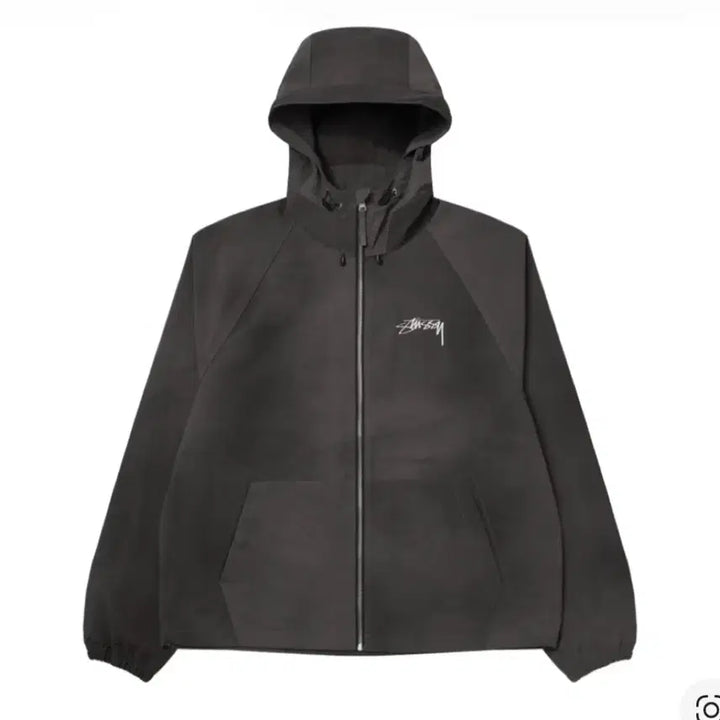 [BUNJANG] Stussy Wave Dyed Beach Shell Jacket Black / 스투시 웨이브 다이 비치 쉘 자켓 블랙