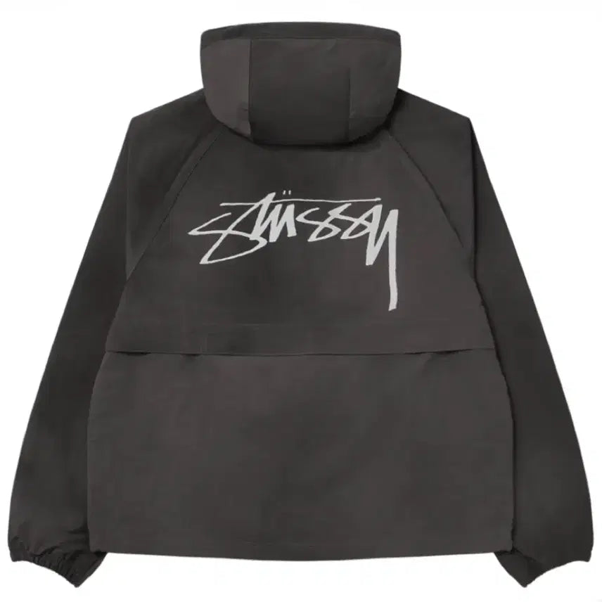 [BUNJANG] Stussy Wave Dyed Beach Shell Jacket Black / 스투시 웨이브 다이 비치 쉘 자켓 블랙