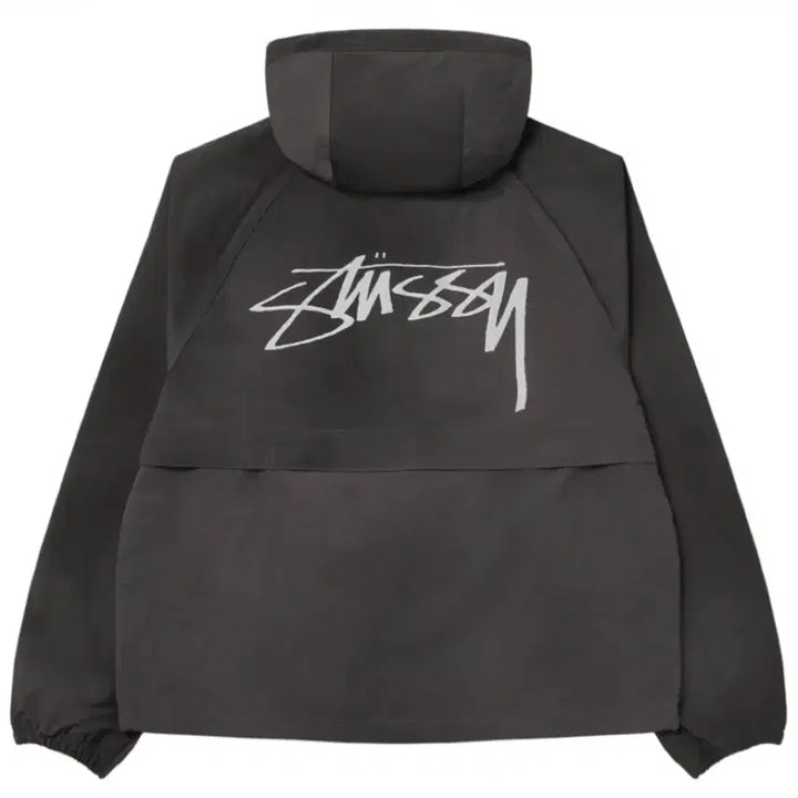 [BUNJANG] Stussy Wave Dyed Beach Shell Jacket Black / 스투시 웨이브 다이 비치 쉘 자켓 블랙