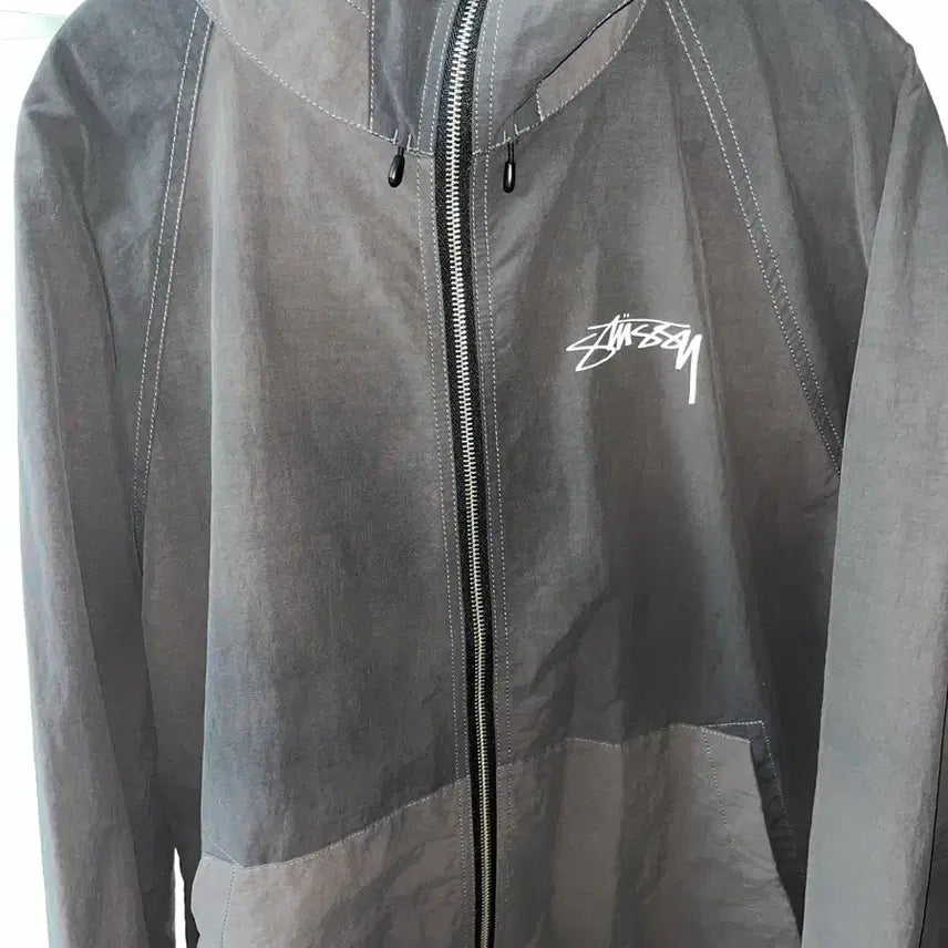 [BUNJANG] Stussy Wave Dyed Beach Shell Jacket Black / 스투시 웨이브 다이 비치 쉘 자켓 블랙