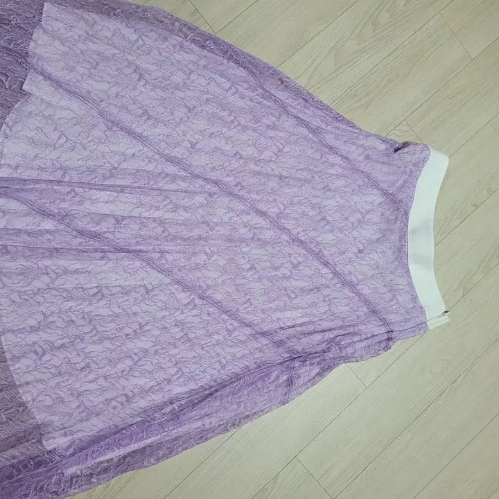 [BUNJANG] It Michaa Lace Long Skirt Lavender / 잇미샤 레이스 롱 스커트 라벤더  밴딩