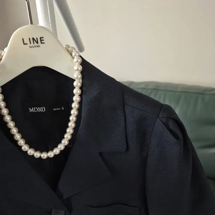 [BUNJANG] MIXXO Navy Short Sleeve Jacket Size S / MIXXO 미쏘 네이비 반팔 자켓 S 미착용