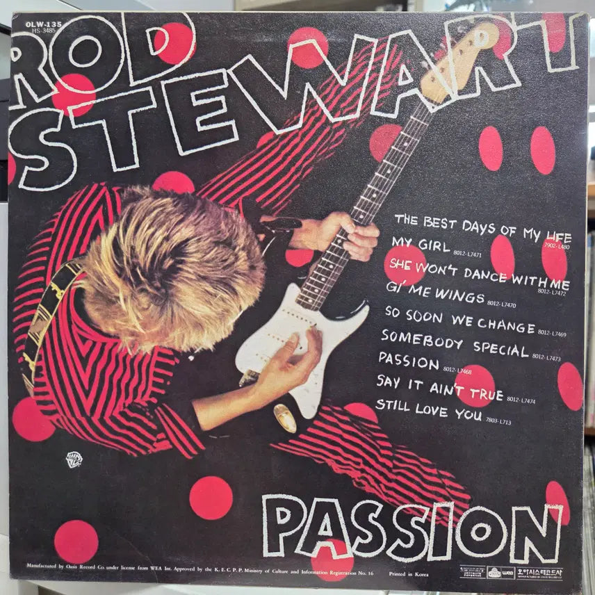 [BUNJANG] Rod Stewart Passion Vinyl Record / ROD STEWART (PASSION)