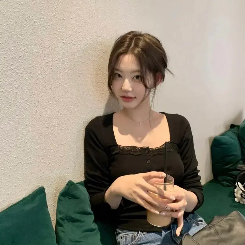 [BUNJANG] JENNIO BELL Lace Cardigan Black / 제니오 벨 레이스 가디건 블랙