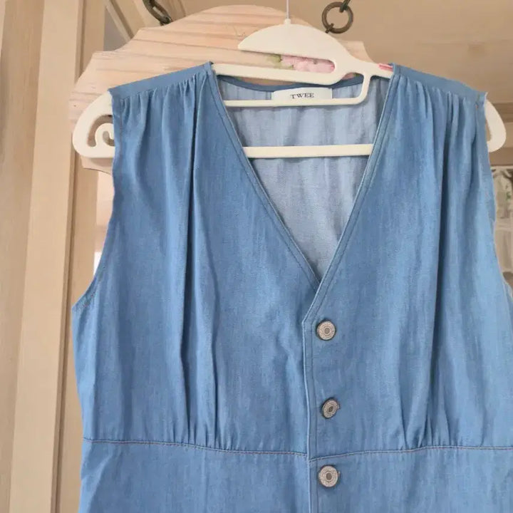 [BUNJANG] Light Blue Denim Long Dress / 여름 청 데님  롱 원피스