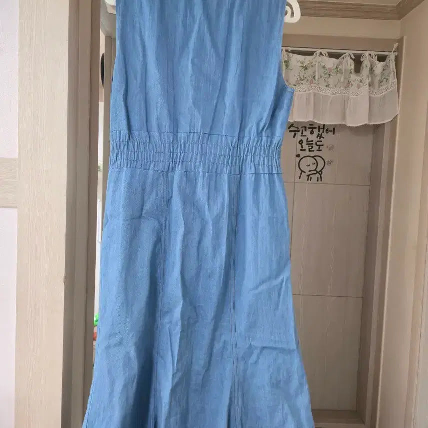 [BUNJANG] Light Blue Denim Long Dress / 여름 청 데님  롱 원피스