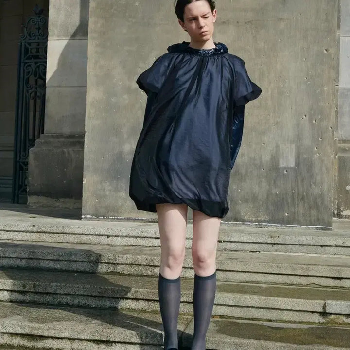 [BUNJANG] Cosmoss Volume Midi Dress Sheer Black / cosmoss 코스모스 볼륨 미디 드레스 쉬어블랙