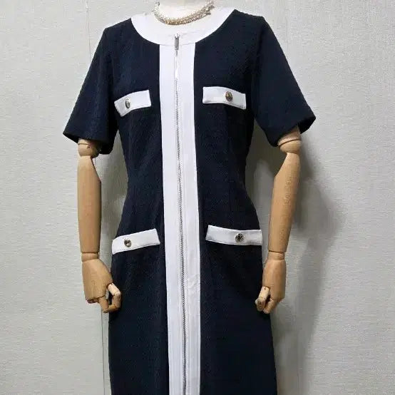 [BUNJANG] Tommy Hilfiger Navy Short Sleeve Zipper Dress / 타미힐피거 원피스