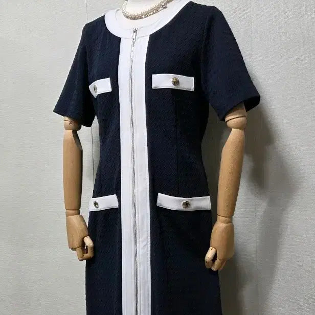 [BUNJANG] Tommy Hilfiger Navy Short Sleeve Zipper Dress / 타미힐피거 원피스