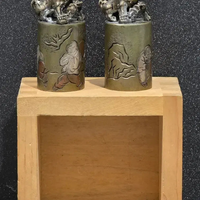 [BUNJANG] Bronze Haetae Seal Ornament Sculpture / 해태 동 인장 조각 장식품