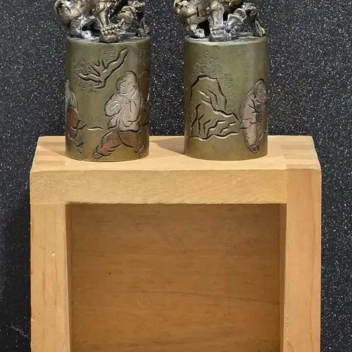 [BUNJANG] Bronze Haetae Seal Ornament Sculpture / 해태 동 인장 조각 장식품