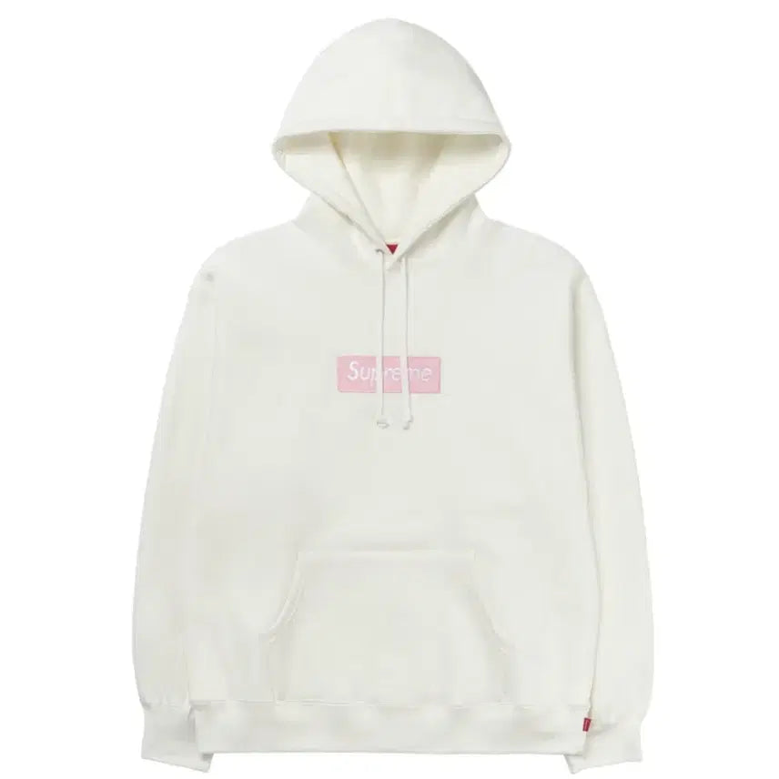 [BUNJANG] Supreme Box Logo Hoodie Sweatshirt White/Pink XL / [XL]슈프림 박스로고 후드 스웨트셔츠 화이트핑크