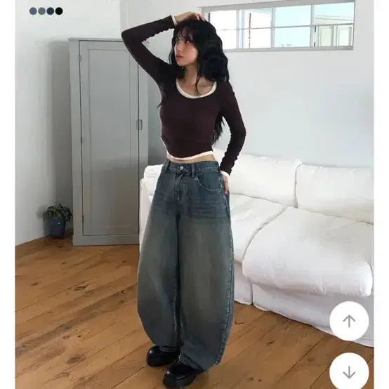 [BUNJANG] Balloon Fit Wide Pants / (배송비포함) 벌룬핏 와이드 팬츠