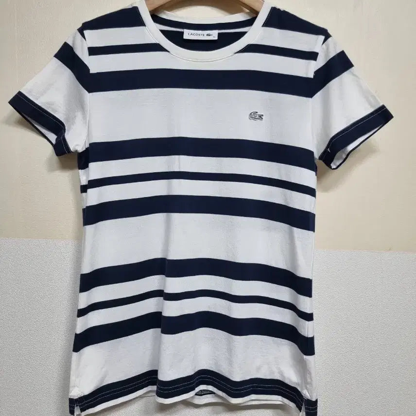 [BUNJANG] Lacoste Striped Short Sleeve T-Shirt Size 34 / * 라코스테 반팔 티 34 사이즈