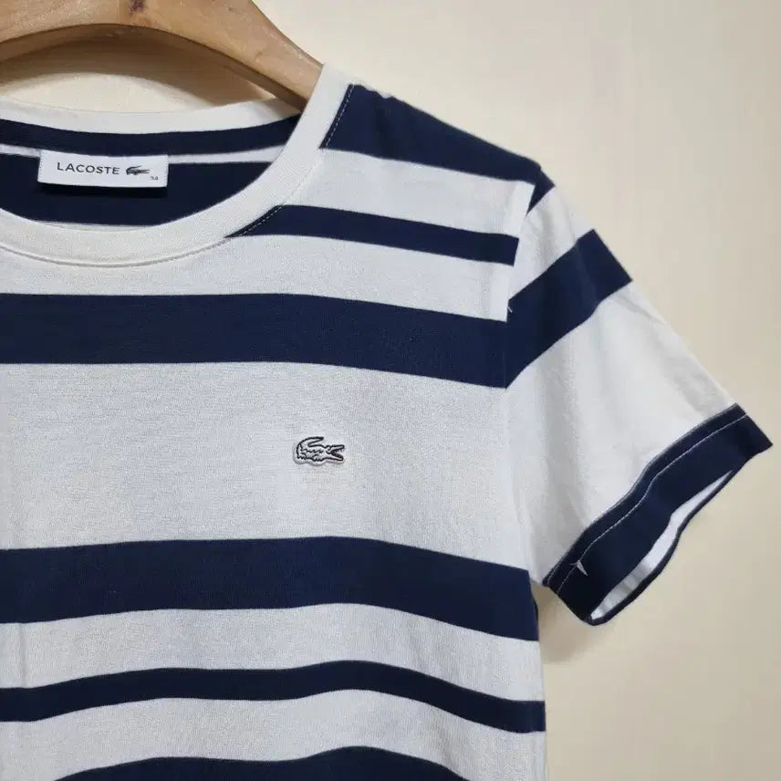 [BUNJANG] Lacoste Striped Short Sleeve T-Shirt Size 34 / * 라코스테 반팔 티 34 사이즈