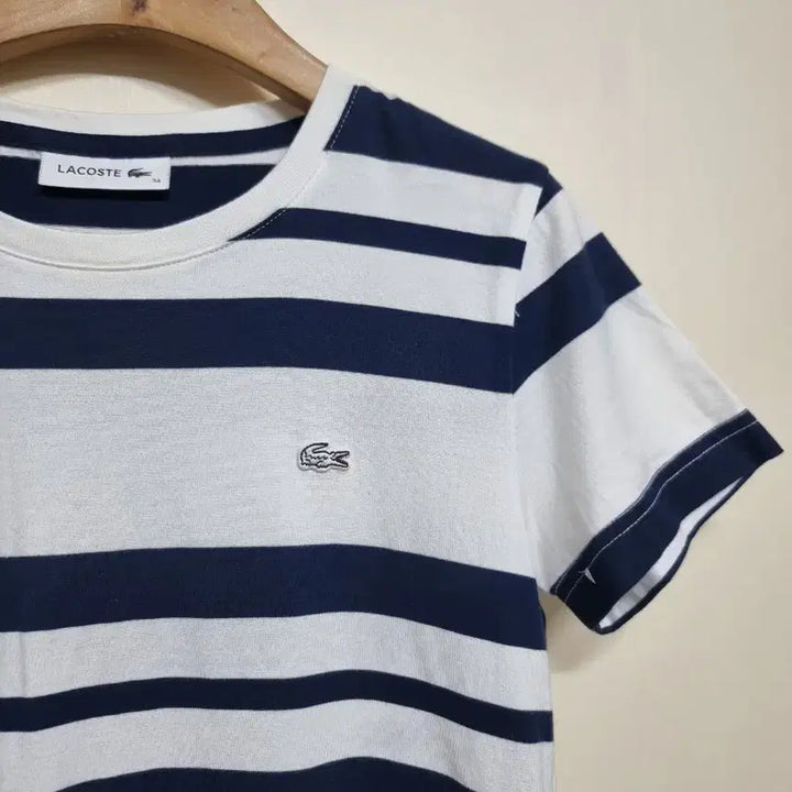[BUNJANG] Lacoste Striped Short Sleeve T-Shirt Size 34 / * 라코스테 반팔 티 34 사이즈