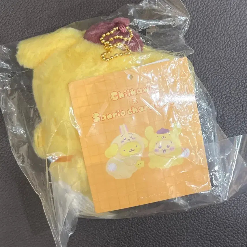 [BUNJANG] Sanrio x Chiikawa Usagi Pompompurin Mascot Plush (Sealed) / 정품 미개봉 치이카와 산리오 콜라보 우사기 폼폼푸린 마스코트 인형
