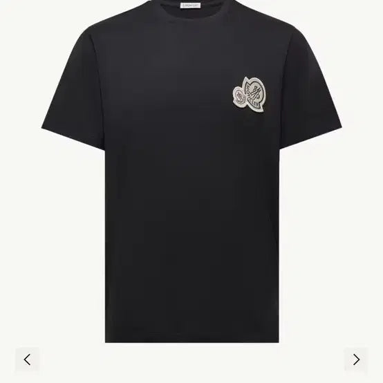 [BUNJANG] Moncler Double Logo Patch T-Shirt Black S / 몽클레어 더블 로고 패치 티셔츠 블랙 S