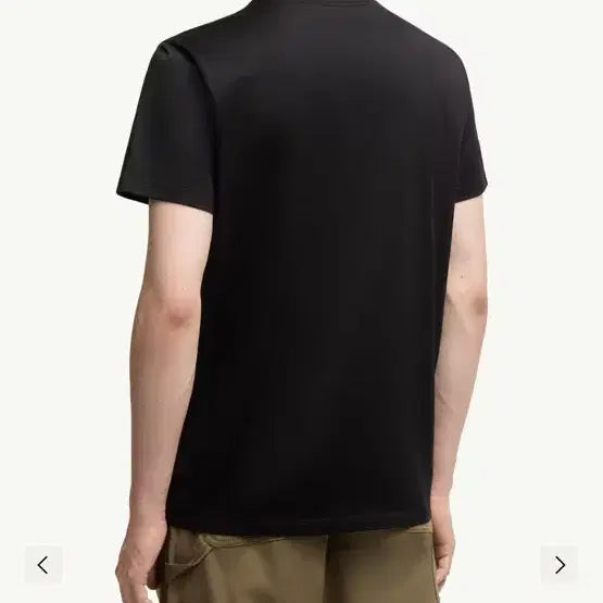 [BUNJANG] Moncler Double Logo Patch T-Shirt Black S / 몽클레어 더블 로고 패치 티셔츠 블랙 S