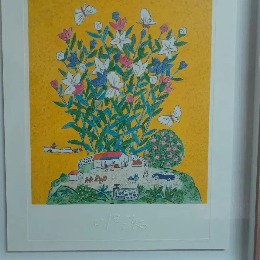 [BUNJANG] Lee Wal-jong Wood Frame Print / 이왈종 판화