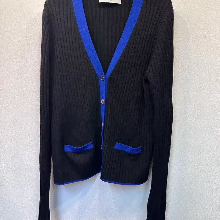 [BUNJANG] LA PRESTIC OUISTON Cardigan Blue Line Detail Size 3 / 명품 LA PRESTIC OUISTON 가디건 3사이즈
