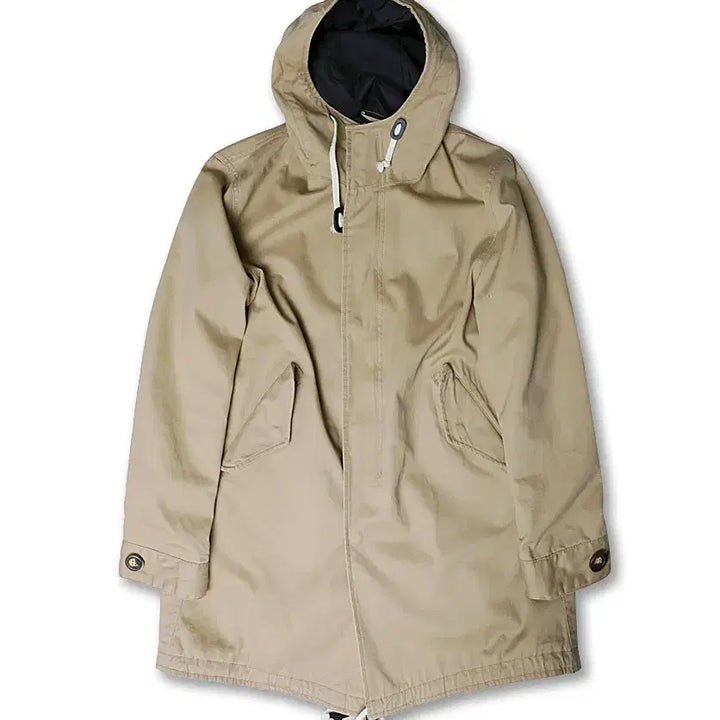 [BUNJANG] Nano Universe Beige Cotton Fish-Tail Long Jacket / 나노 유니버스 [Nano Universe] 베이지 코튼 피쉬테일 롱자켓