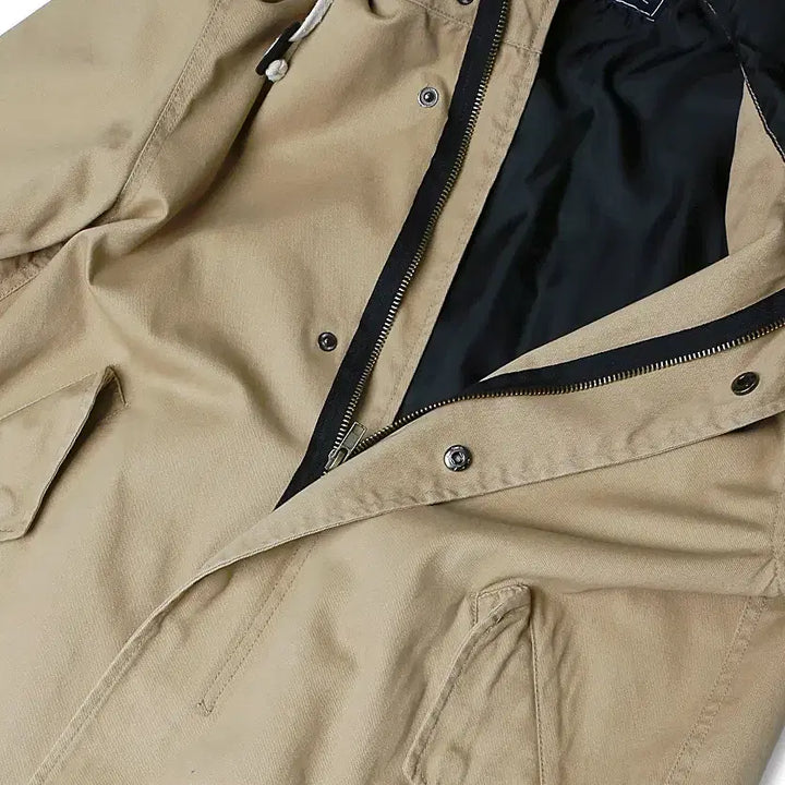 [BUNJANG] Nano Universe Beige Cotton Fish-Tail Long Jacket / 나노 유니버스 [Nano Universe] 베이지 코튼 피쉬테일 롱자켓