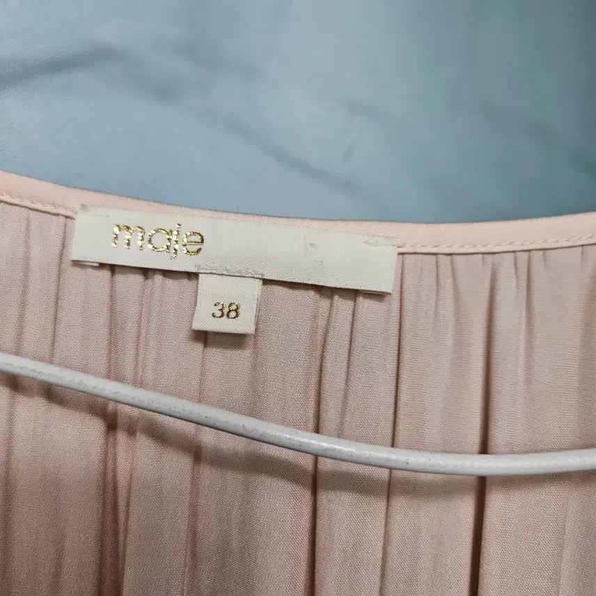 [BUNJANG] Maje Pink Pleated Dress Size 38 / 마쥬 핑크 플리츠 원피스 38