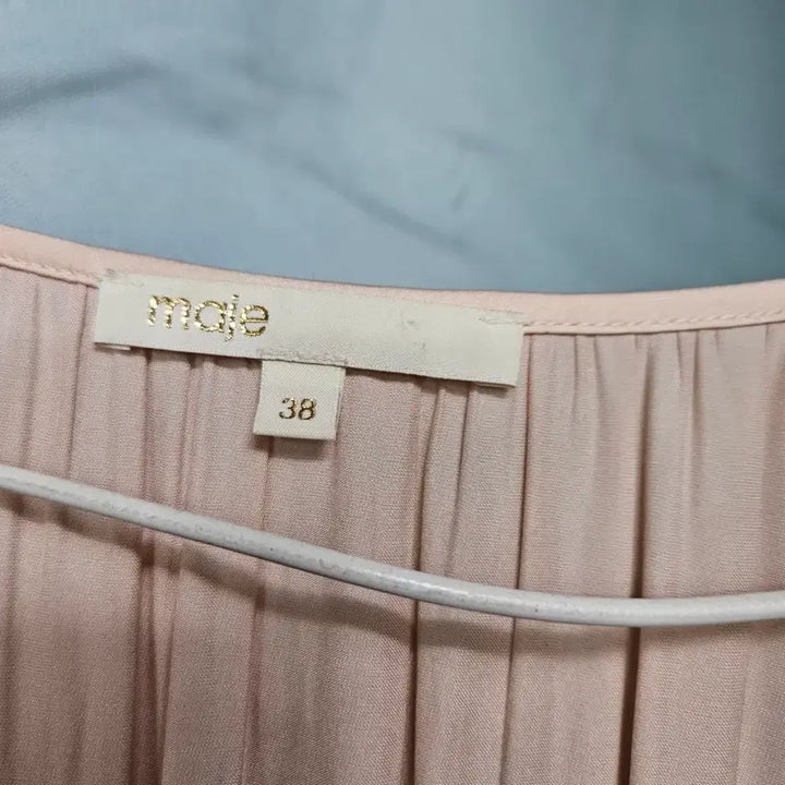 [BUNJANG] Maje Pink Pleated Dress Size 38 / 마쥬 핑크 플리츠 원피스 38