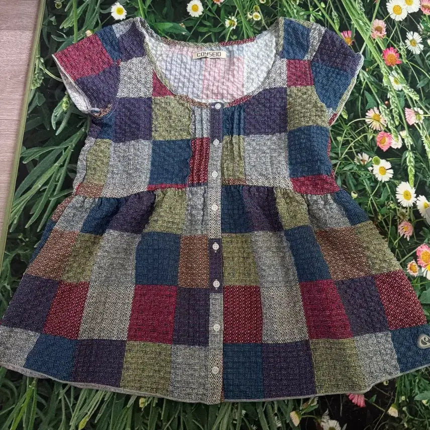 [BUNJANG] Koiseio Check Blouse / 코이세이오 체크 블라우스