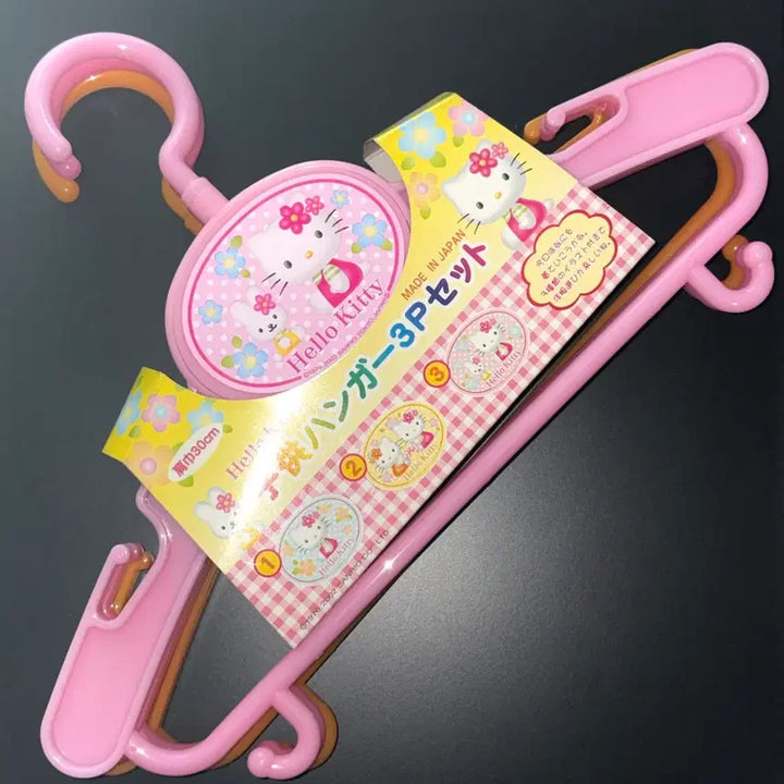 [BUNJANG] Sanrio Hello Kitty 2002 Vintage Hanger Set (3 Pieces) / 고전 2002 헬로키티 옷걸이 3세트
