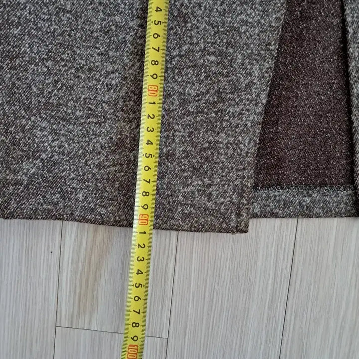 [BUNJANG] Brown Button Detail Wool Long Skirt Size 55 / [새상품]브라운 버튼 포인트 앞트임 모직 롱 스커트 55
