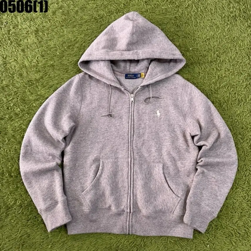 [BUNJANG] Polo Ralph Lauren Grey Hoodie Zip-up / 폴로 랄프로렌 그레이 후드집업
