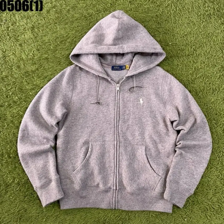 [BUNJANG] Polo Ralph Lauren Grey Hoodie Zip-up / 폴로 랄프로렌 그레이 후드집업