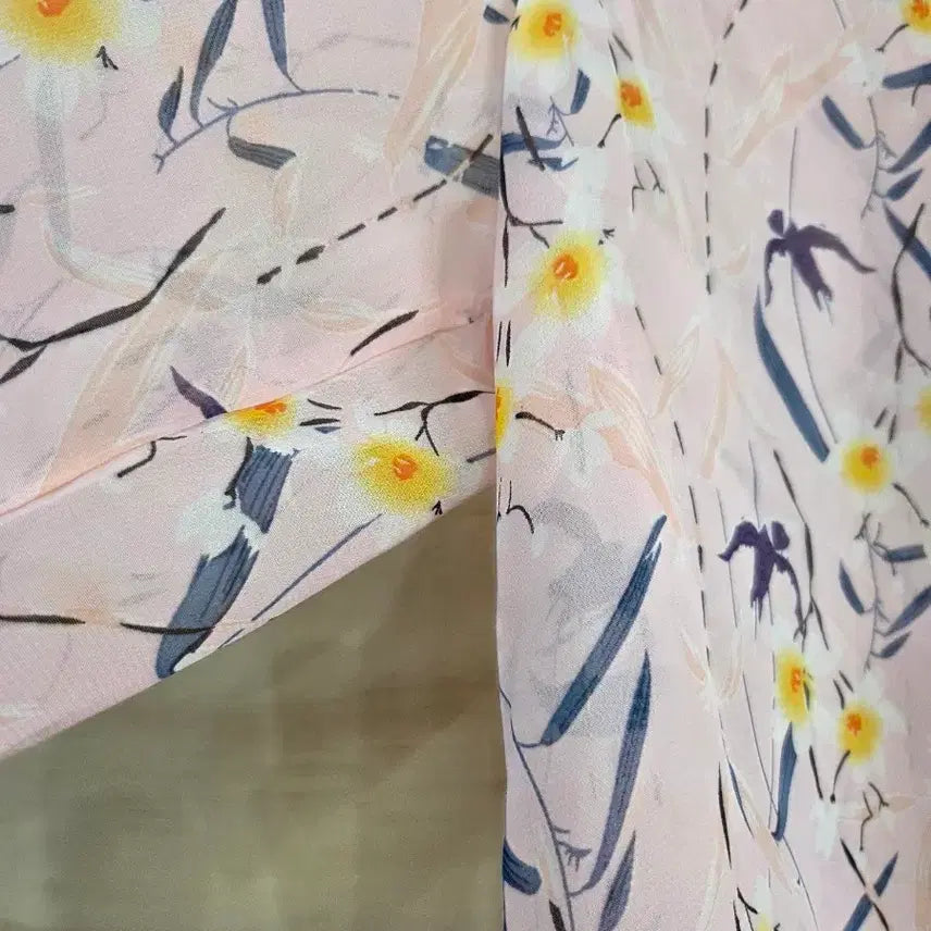 [BUNJANG] Flower Pattern Chiffon Blouse / 175) 플라워패턴 쉬폰 블라우스