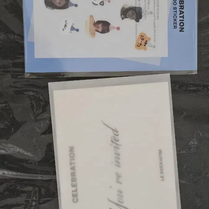 [BUNJANG] LE SSERAFIM Celebration Music Show Tattoo Sticker Postcard (Sealed) / 르세라핌 celebration 음방 타투스티커 엽서 미개봉
