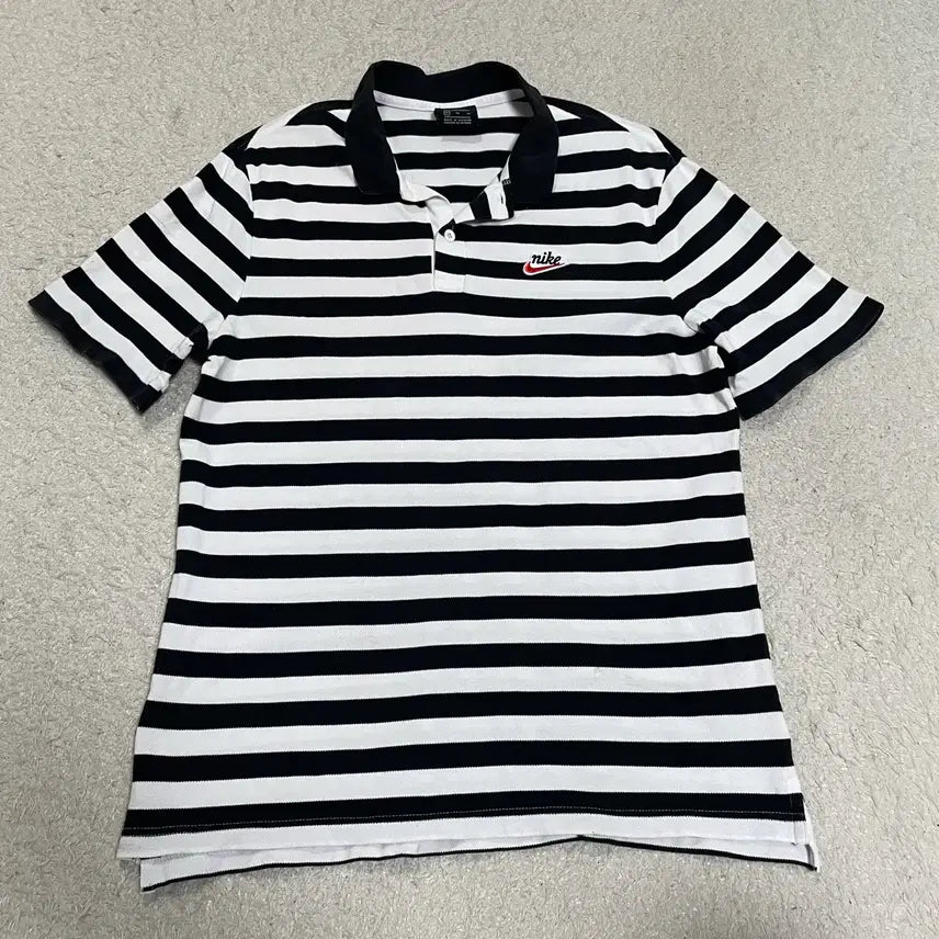 [BUNJANG] Nike Stripe Short Sleeve Polo Shirt XL / 나이키 스트라이프 반팔 카라티 xl