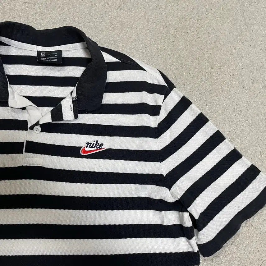 [BUNJANG] Nike Stripe Short Sleeve Polo Shirt XL / 나이키 스트라이프 반팔 카라티 xl