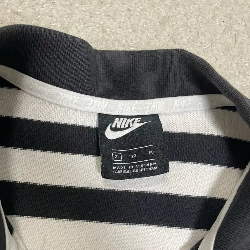 [BUNJANG] Nike Stripe Short Sleeve Polo Shirt XL / 나이키 스트라이프 반팔 카라티 xl