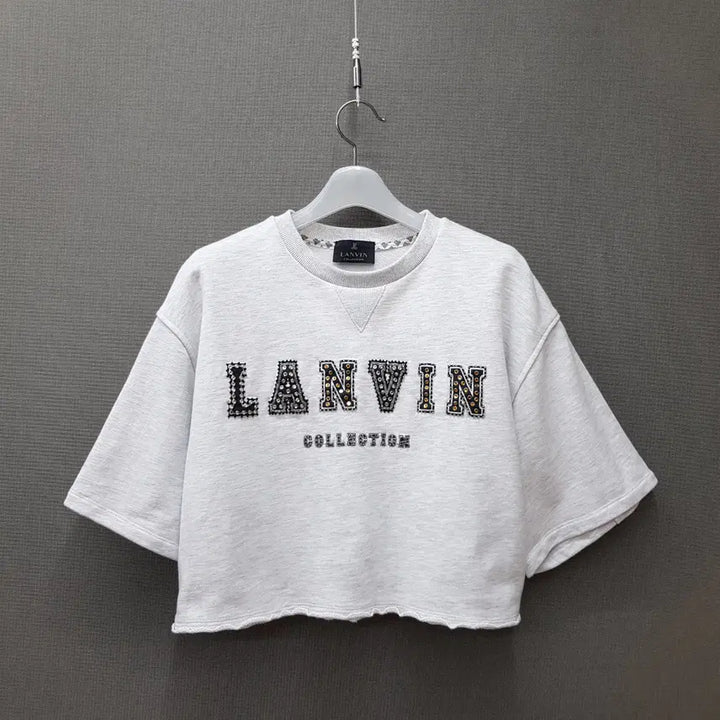 [SOLD OUT] 한섬 랑방 2022 로고 반팔 크롭 티셔츠 S사이즈