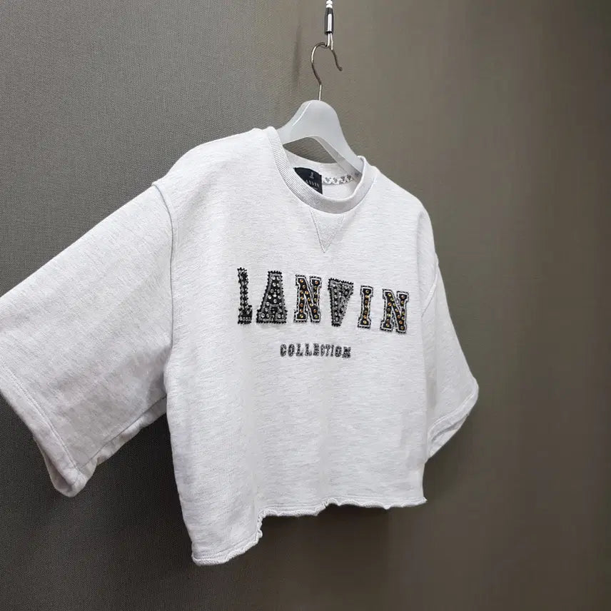 [SOLD OUT] 한섬 랑방 2022 로고 반팔 크롭 티셔츠 S사이즈