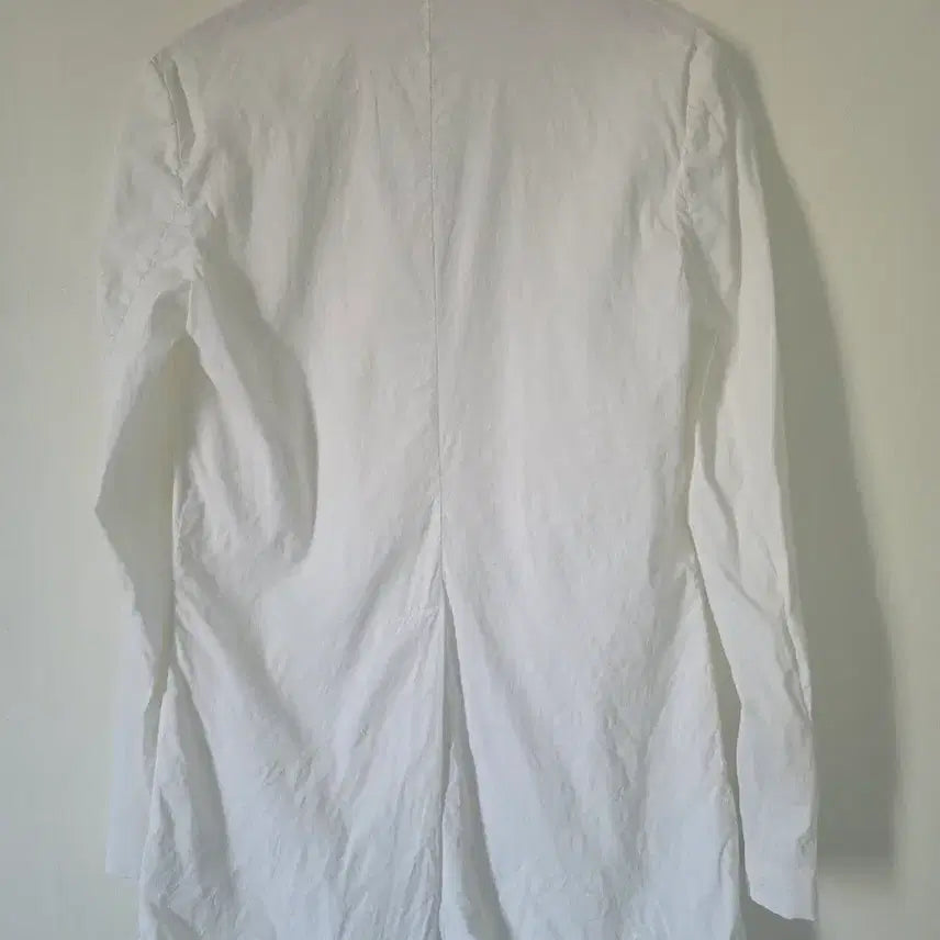 [BUNJANG] Theory White Linen Blend Collarless Jacket Size 0 / 띠어리 Theory 화이트 린넨 혼방 노카라 자켓 0사이즈