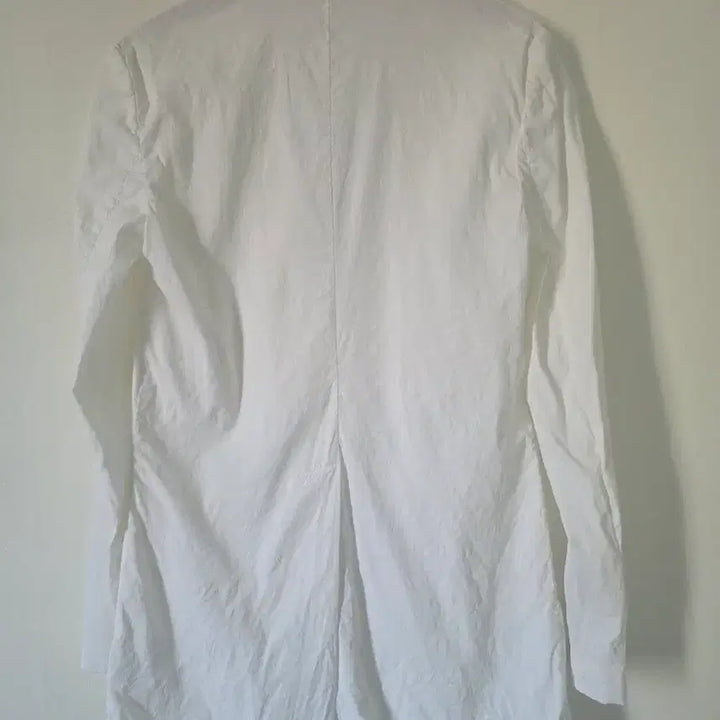 [BUNJANG] Theory White Linen Blend Collarless Jacket Size 0 / 띠어리 Theory 화이트 린넨 혼방 노카라 자켓 0사이즈