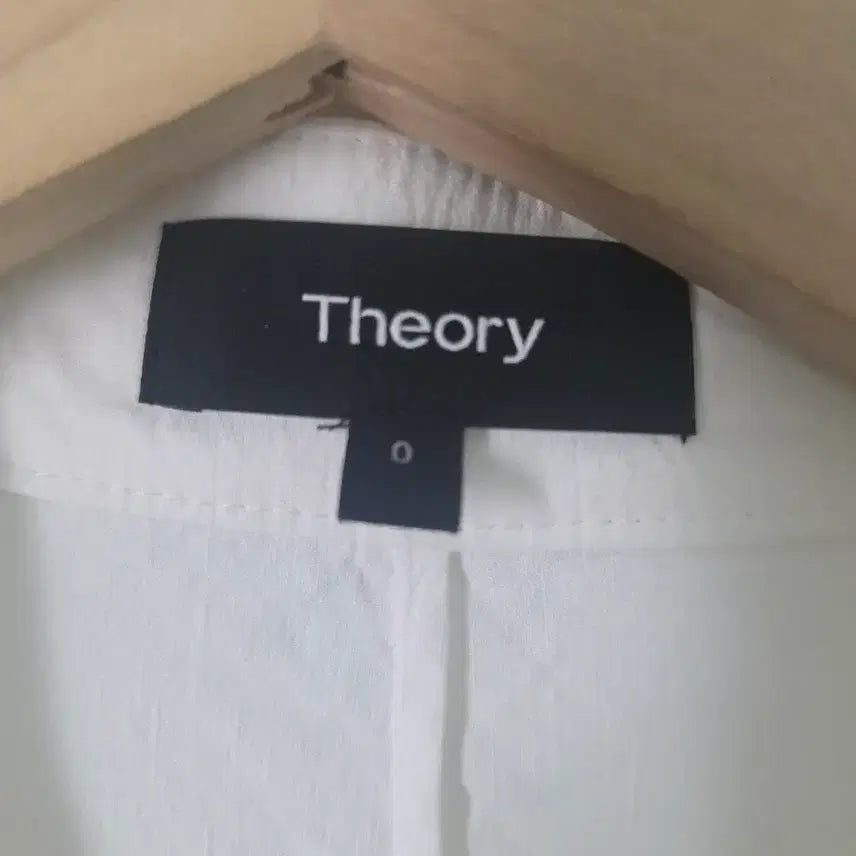 [BUNJANG] Theory White Linen Blend Collarless Jacket Size 0 / 띠어리 Theory 화이트 린넨 혼방 노카라 자켓 0사이즈