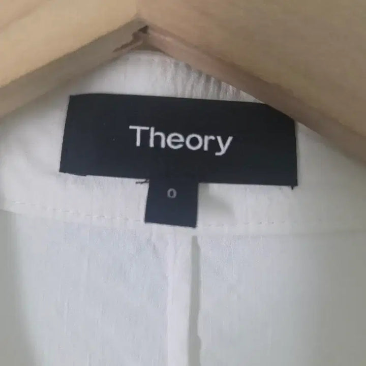 [BUNJANG] Theory White Linen Blend Collarless Jacket Size 0 / 띠어리 Theory 화이트 린넨 혼방 노카라 자켓 0사이즈