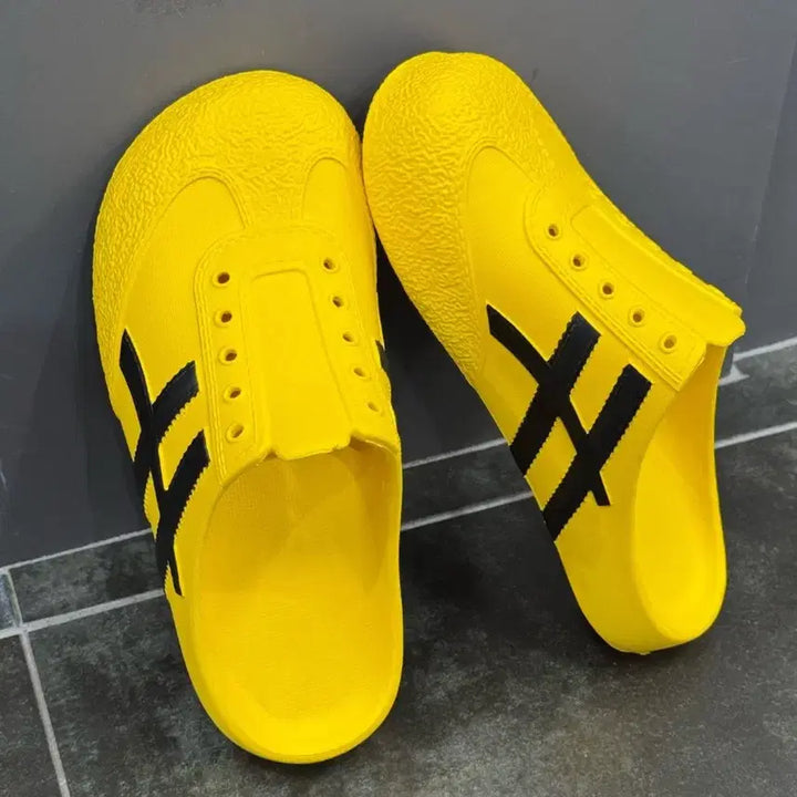 [BUNJANG] Comfortable Croc Mules Sneakers / 말랑 크록 블로퍼 뮬 스니커즈