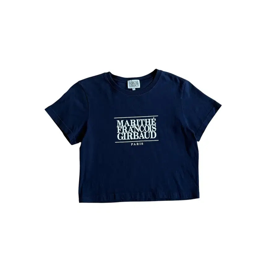 [BUNJANG] Marithe Francois Girbaud Big Logo T-Shirt Navy / 마리떼 반팔 T