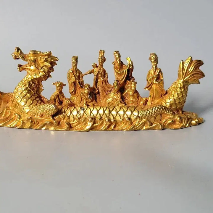 [BUNJANG] Gilt Bronze Dragon Boat Sculpture Ornament / 금동 용선 조각상 장식품